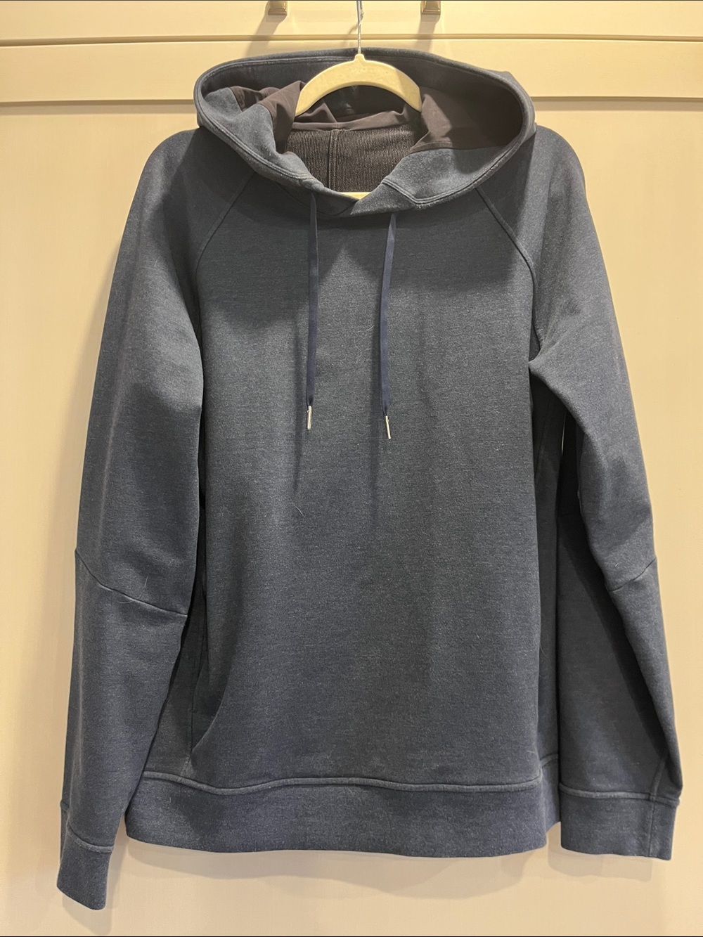 Men's Lululemon City Sweat Pullover Hoodie in Heathered Nautical Navy - Picture 4 of 15